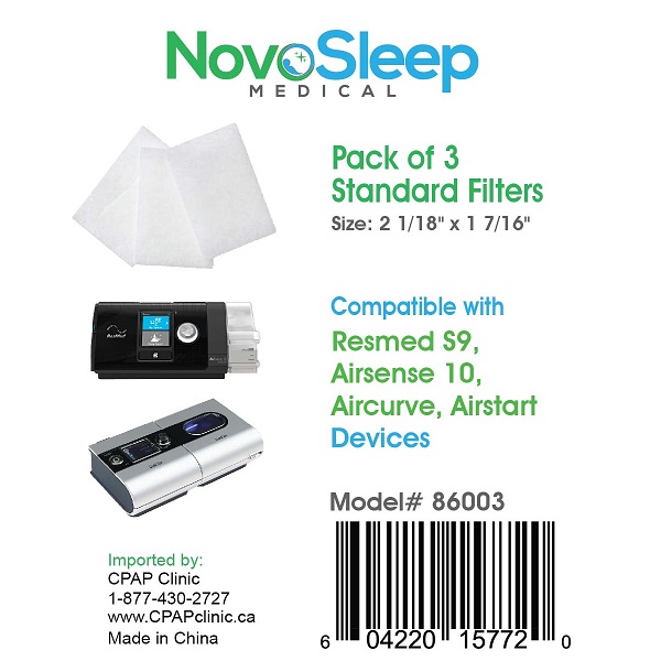 NovoSleep Accessories : # 86003 Resmed Compatible Standard Filters For Resmed S9, AirSense 10, AirCurve Machines , pack of 3-/catalog/accessories/NovoSleep/86003-01