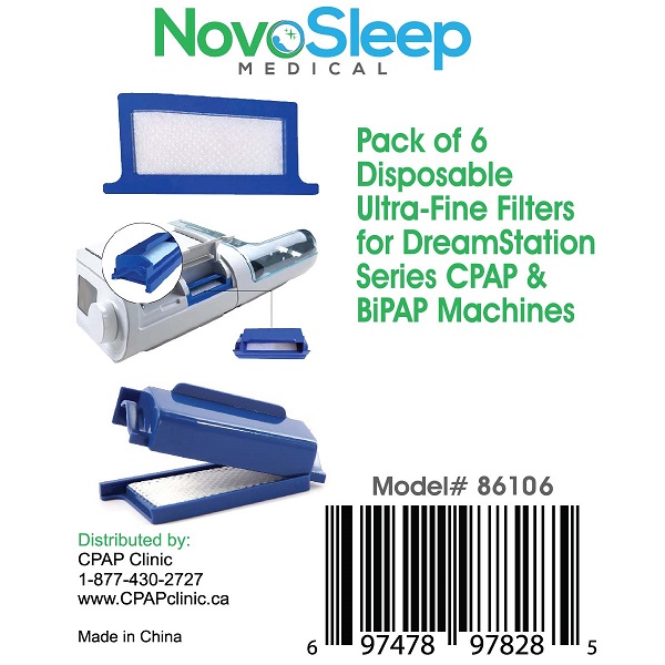 NovoSleep Accessories : # 86106 DreamStation Compatible Disposable Ultra-Fine Filters  , pack of 6-/catalog/accessories/NovoSleep/86106-01