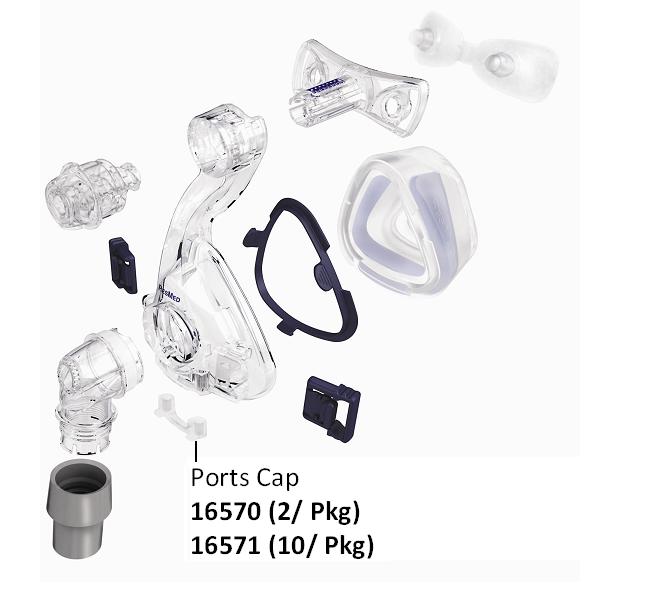 ResMed Replacement Parts : # 16571 Mirage Activa, Mirage Activa LT, Mirage Liberty, Mirage Micro, Mirage Micro for Kids, Quattro FX, Mirage SoftGel, and Ultra Mirage II Ports Cap , 10/ Pkg-/catalog/nasal_mask/resmed/16570-02