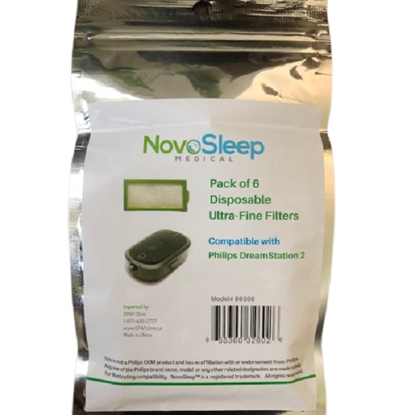 NovoSleep Accessories : # 86206 DreamStation2 Compatible Disposable Ultra-Fine Filters  , pack of 6-/catalog/accessories/NovoSleep/86206-01