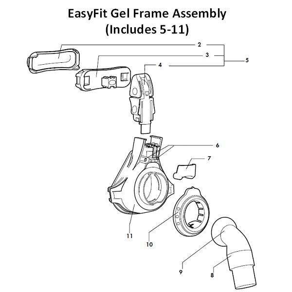 DeVilbiss Replacement Parts : # 97337 EasyFit Gel Frame Assembly without Headgear and Cushion , Large-/catalog/nasal_mask/devilbiss/97317-01