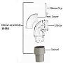 ResMed Replacement Parts : # 16566 Ultra Mirage II Elbow Assembly , including Clip, Vent Cover, Elbow and Swivel-/catalog/nasal_mask/resmed/16566-02