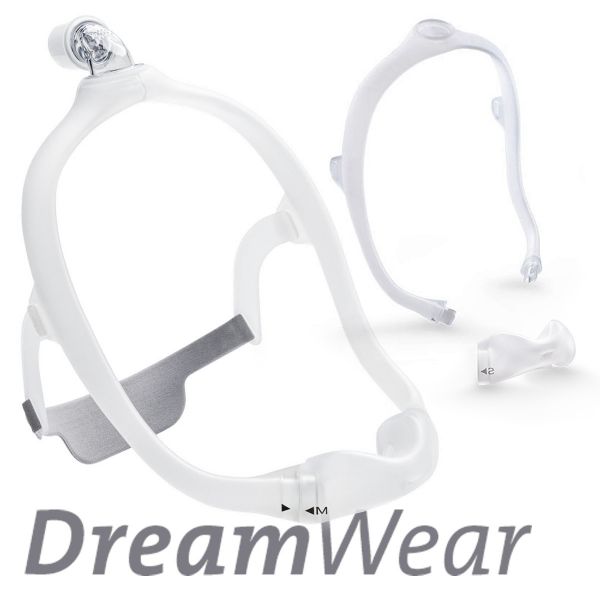 Philips-Respironics CPAP Nasal Mask : # 1142376 DreamWear Nasal Kit with Updated Headgear Design , with S/M cushions; S/M frame-/catalog/nasal_mask/respironics/1142376-03