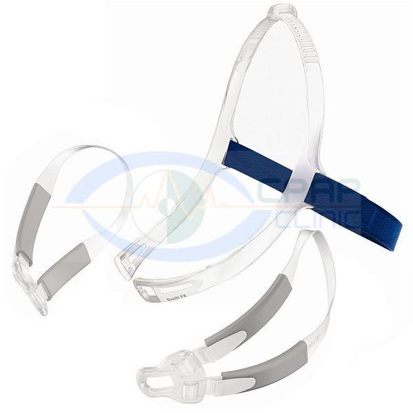 ResMed Replacement Parts : # 61583 Swift FX Headgear with Swift FX Bella Gray Loops-/catalog/nasal_pillows/resmed/61583-01